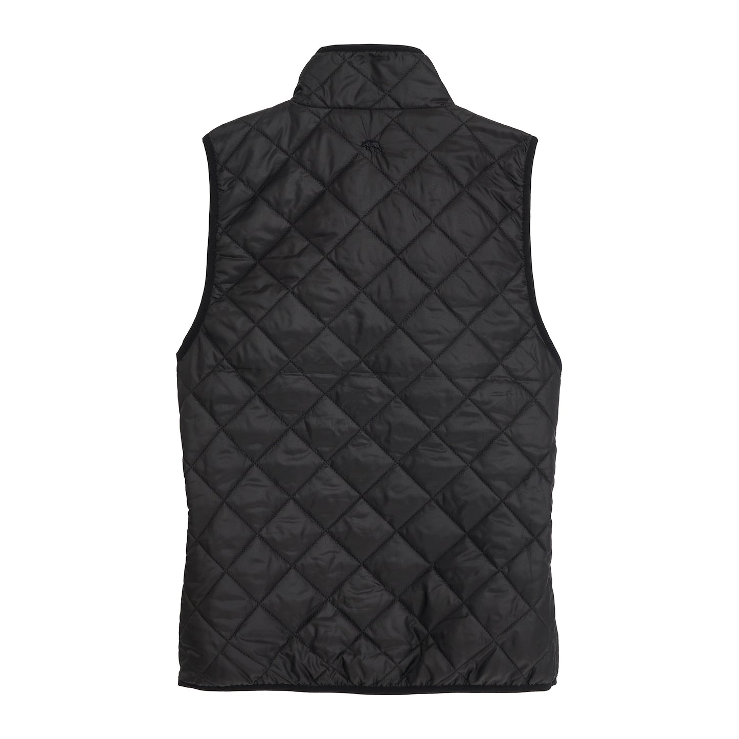 Womens Standing Bulldog Quilted Vest - Black