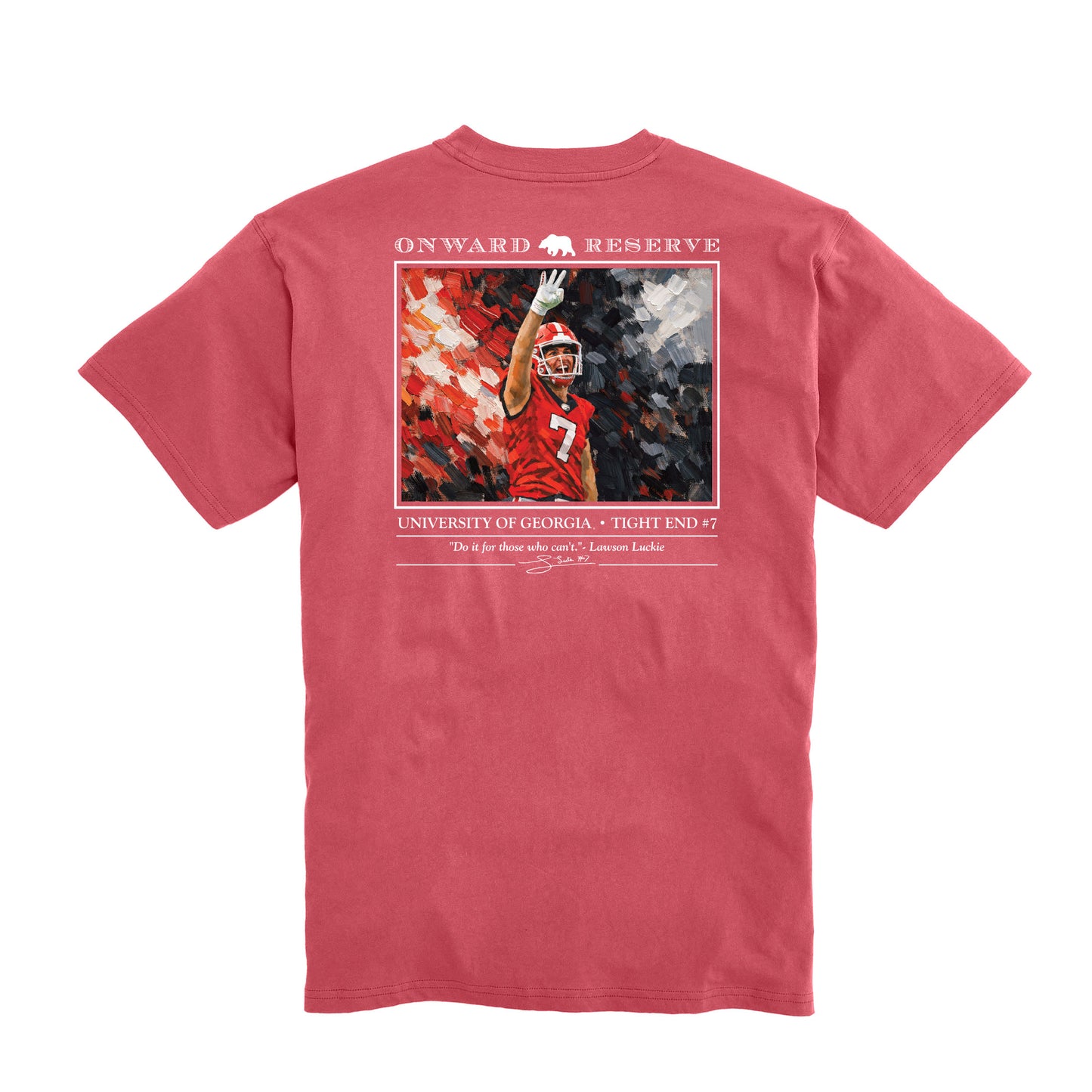 UGA Lawson Luckie Tee - Washed Red