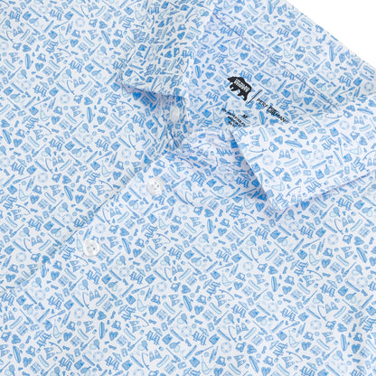 Leisure Printed Performance Polo - Clearwater