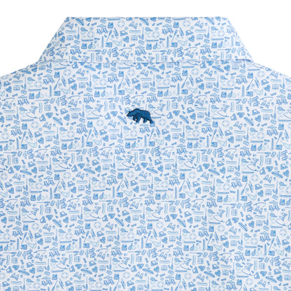 Leisure Printed Performance Polo - Clearwater