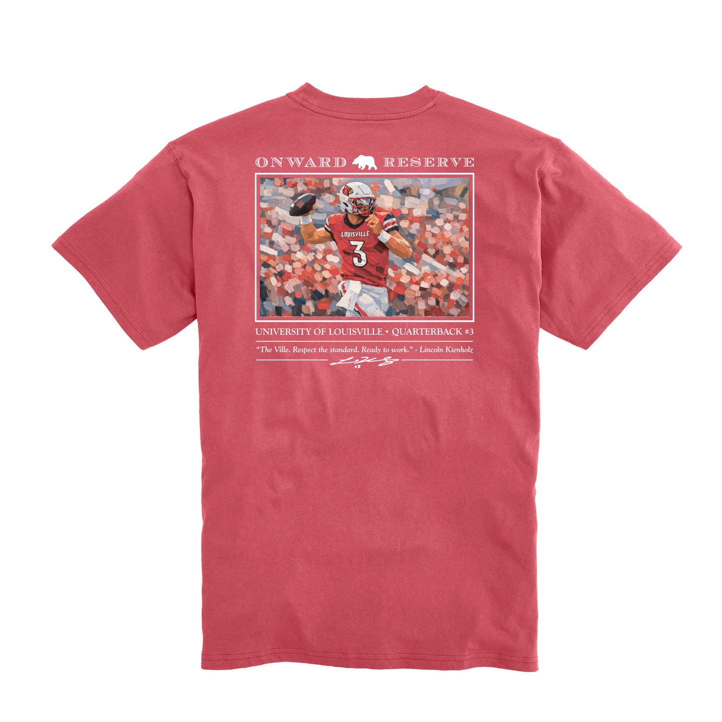 Louisville Lincoln Kienholz Tee - Washed Red