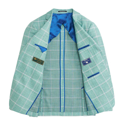 Loro Piana Sea Foam Windowpane Sport Coat