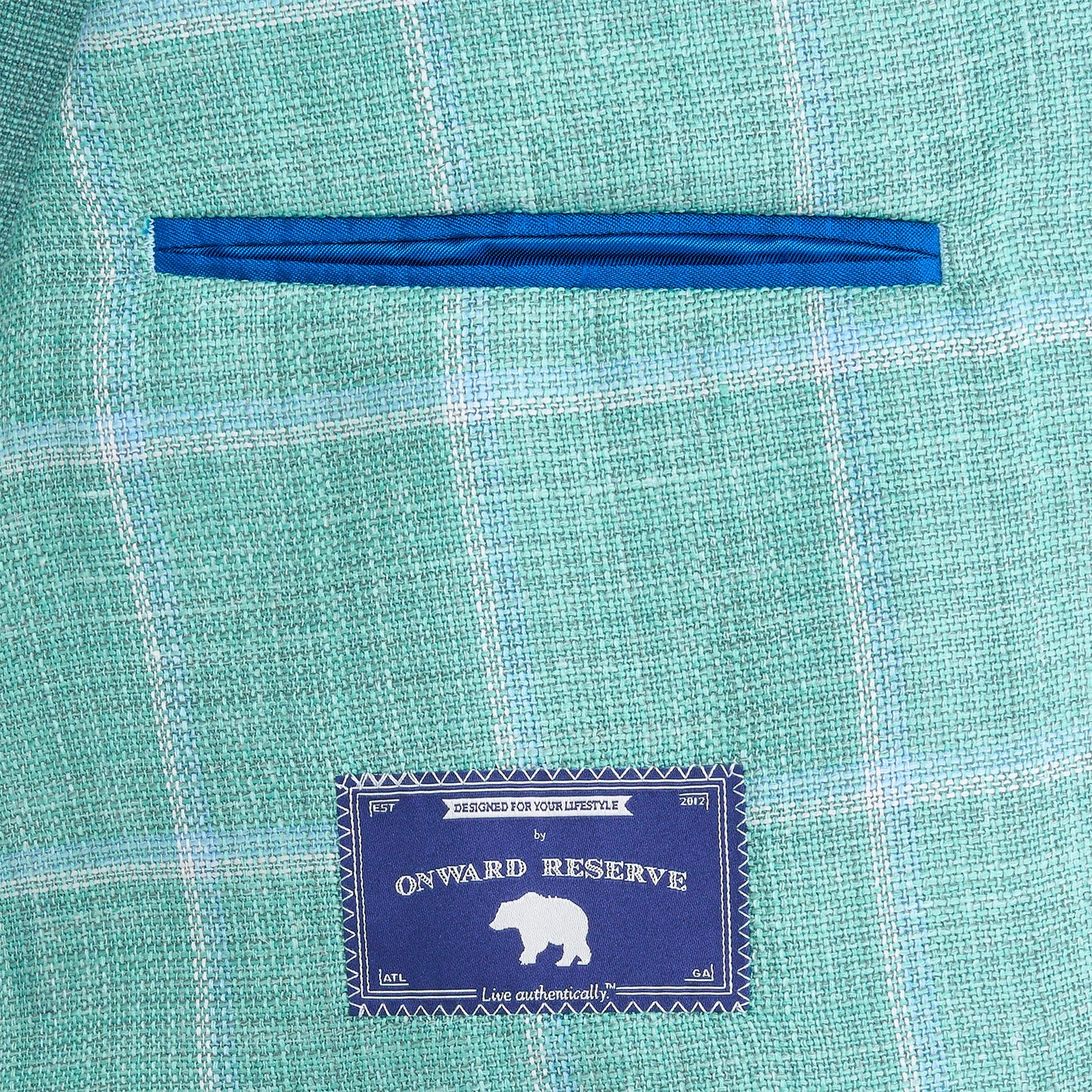 Loro Piana Sea Foam Windowpane Sport Coat