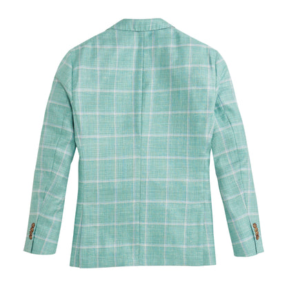 Loro Piana Sea Foam Windowpane Sport Coat