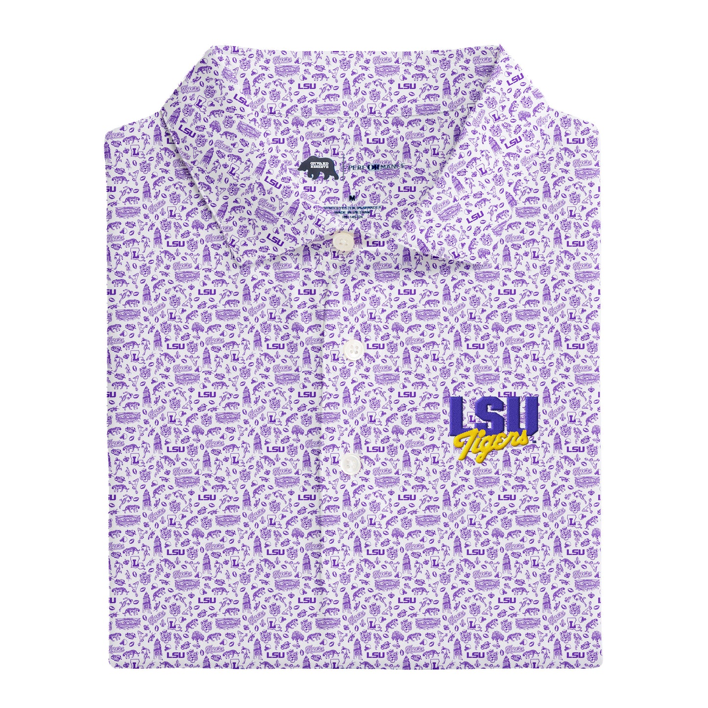 LSU Icons Printed Performance Polo