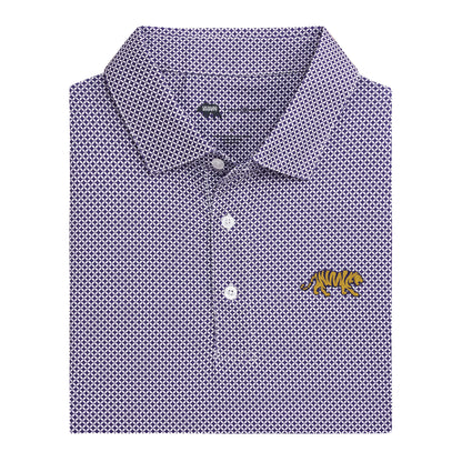 LSU Scope Printed Performance Polo - Purple