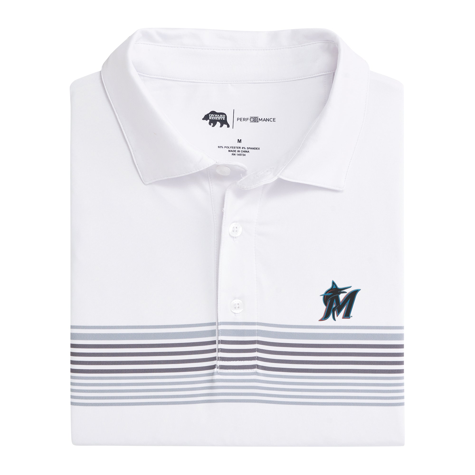 Miami Marlins Tour Logo Printed Performance Polo – Onward Reserve