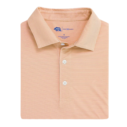 Hairline Stripe Performance Polo - Orange