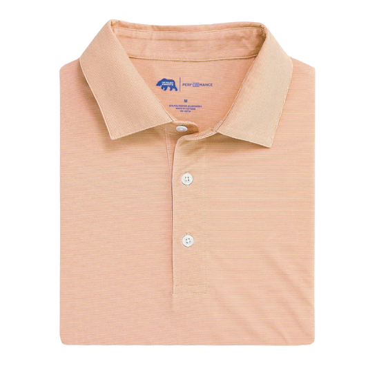 Hairline Stripe Performance Polo - Orange