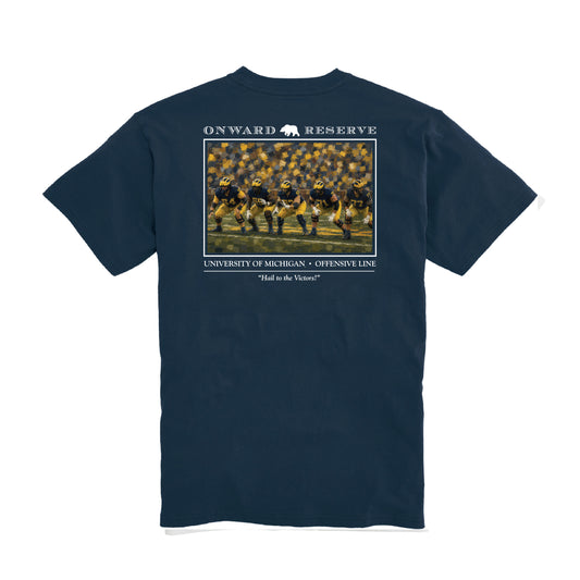 Michigan O Line Tee - Dark Denim