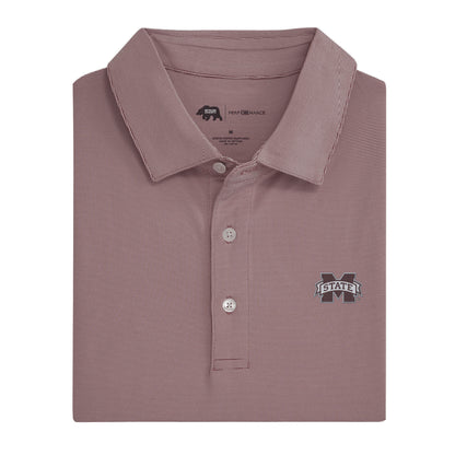 Mississippi State Hairline Stripe Performance Polo