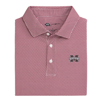 Mississippi State Scope Printed Performance Polo - Maroon