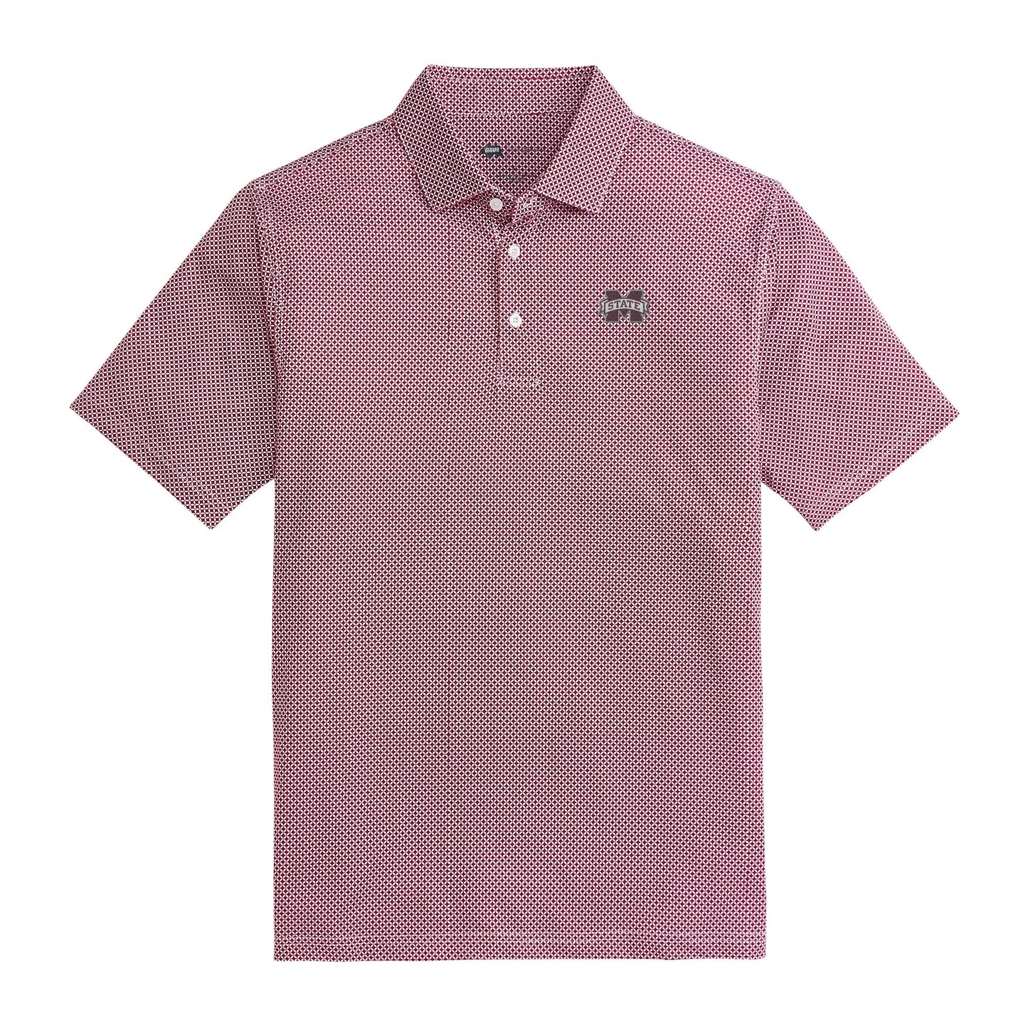 Mississippi State Scope Printed Performance Polo - Maroon