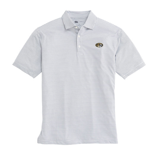 Missouri Birdie Stripe Performance Polo - Black