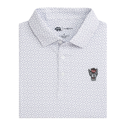 NC State Gameday Printed Performance Polo - White