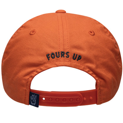 Orange Fours Up Rope Hat