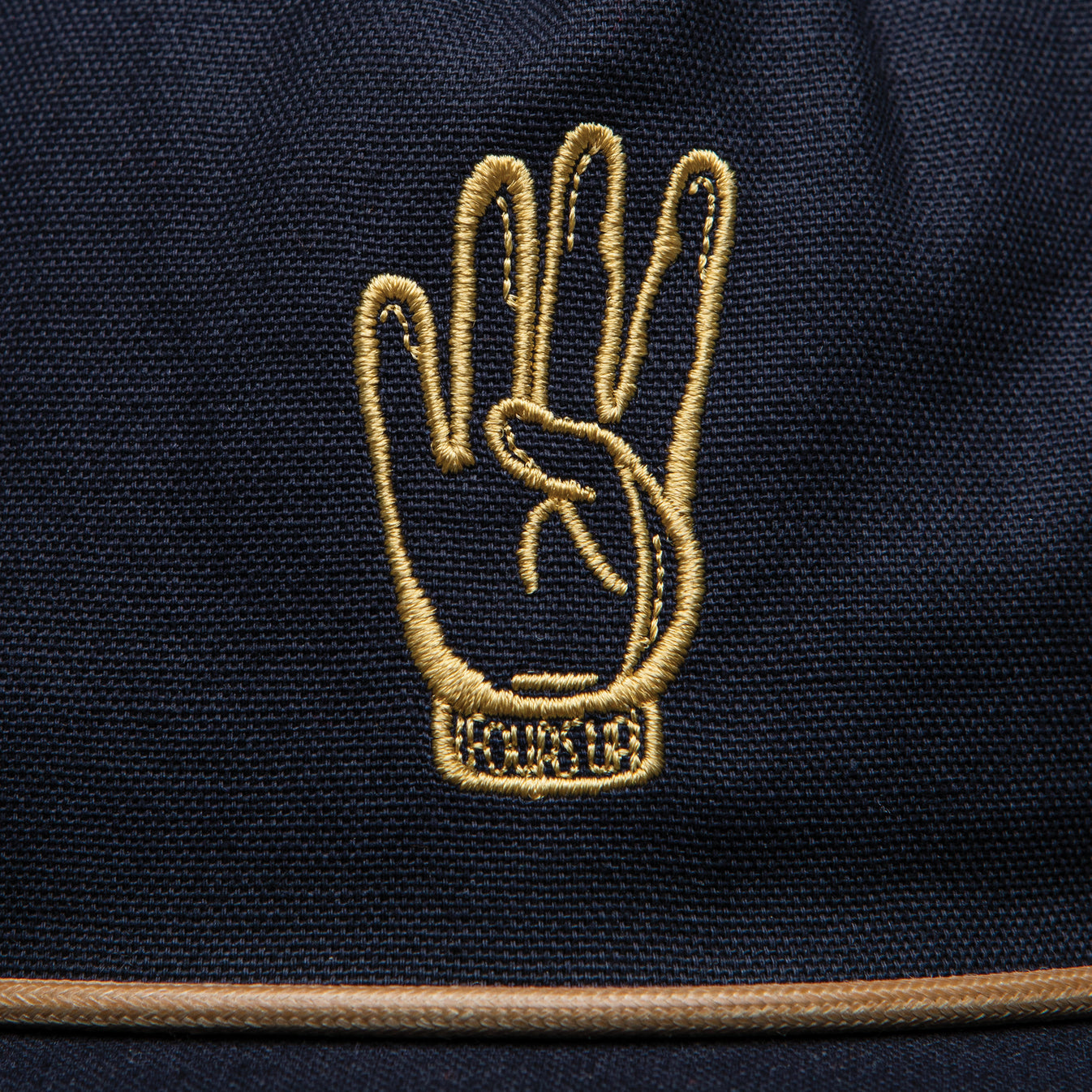 Rope Stitch Navy Hat