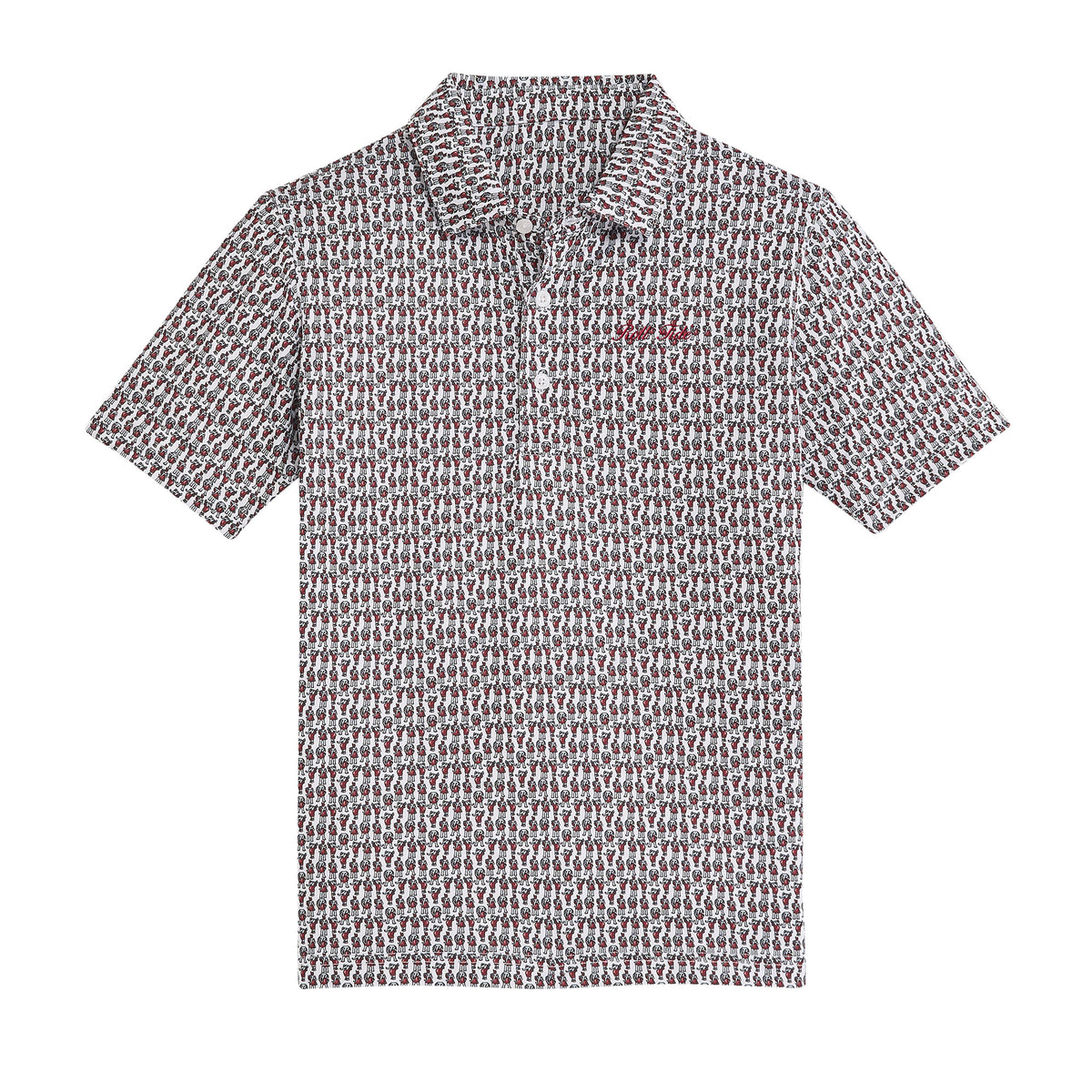 Alabama Roll Tide Vintage Script Youth Printed Polo - White