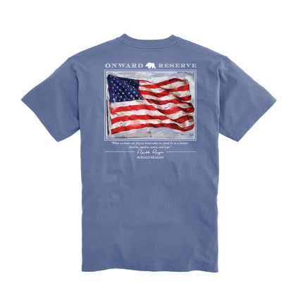 Old Glory Tee - Washed Blue