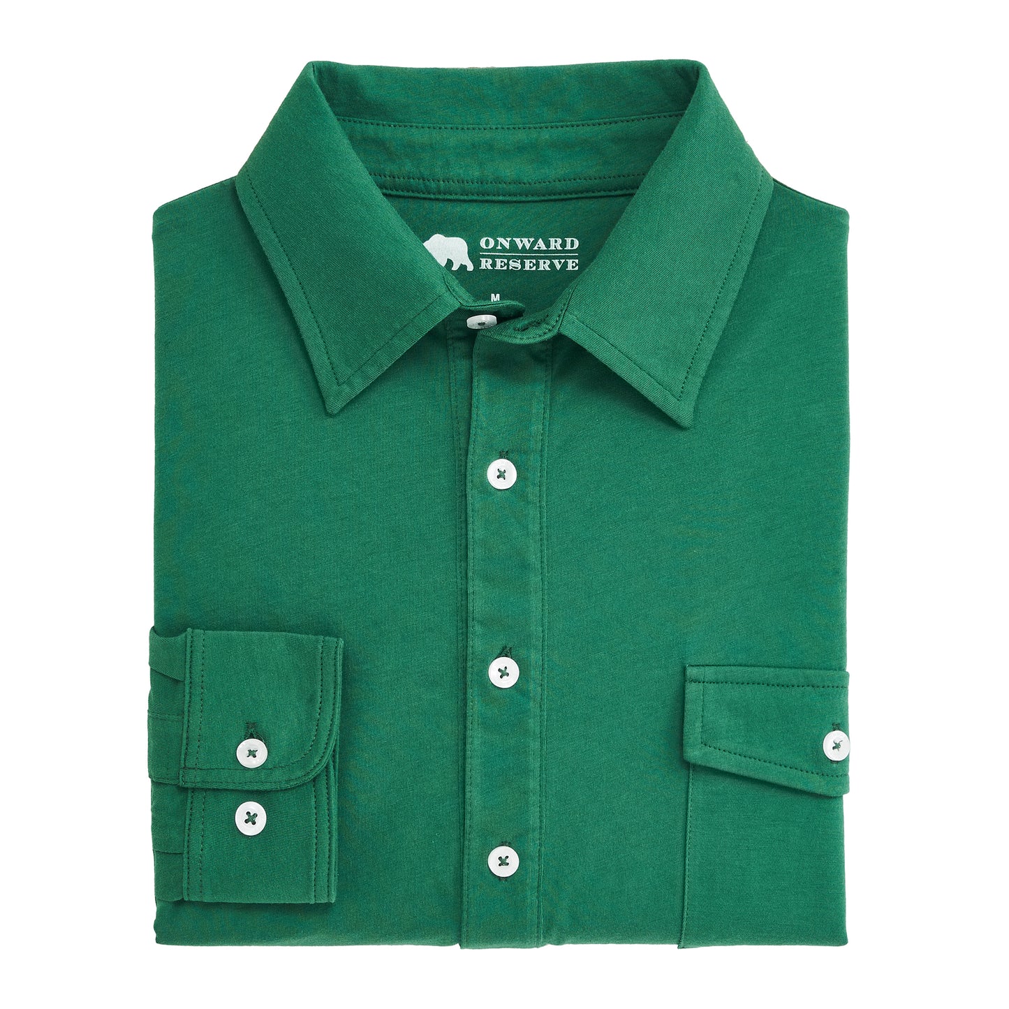 Old School Long Sleeve Polo - Posy Green