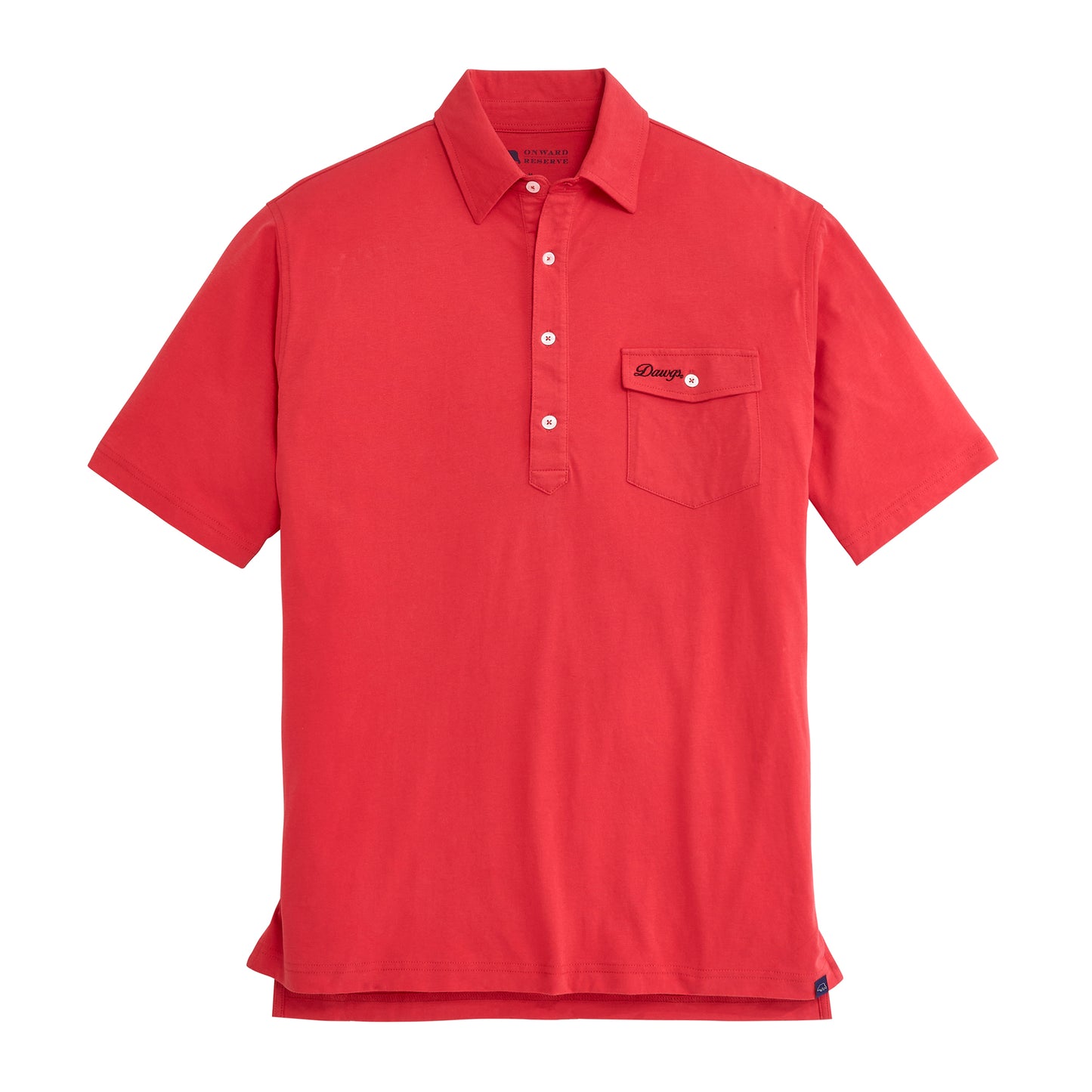 UGA Dawgs Vintage Script Old School Polo - Red