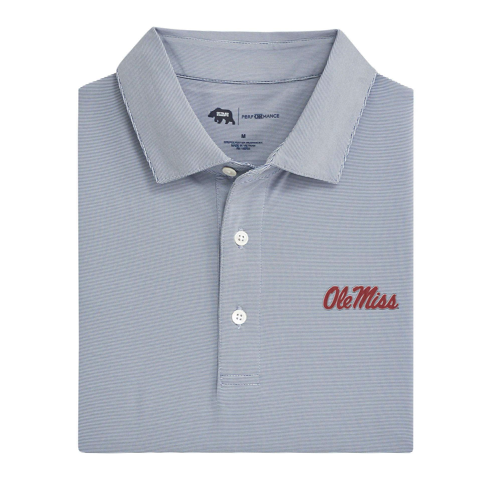 Ole Miss Hairline Stripe Performance Polo – Onward Reserve