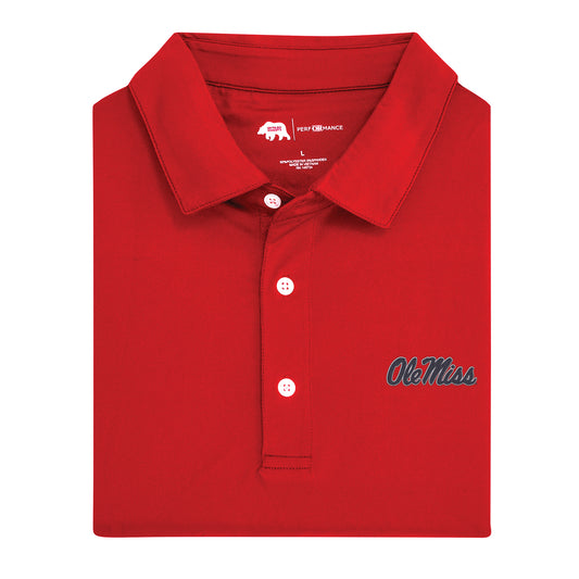 Ole Miss Solid Performance Polo