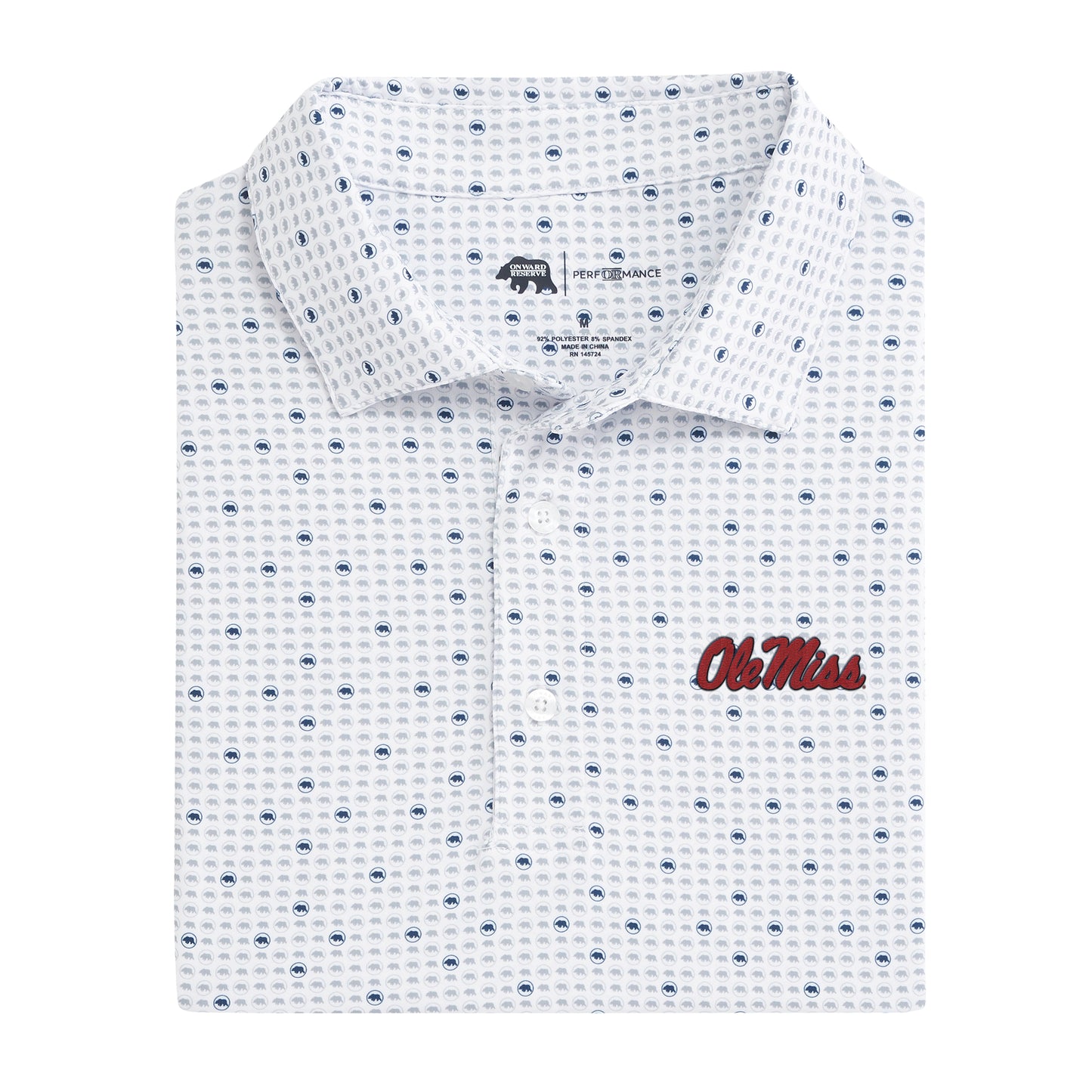 Ole Miss Tour Logo Printed Performance Polo