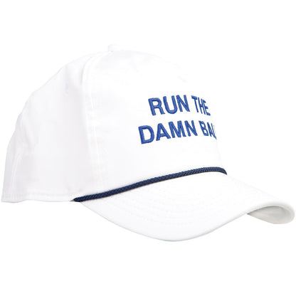 Run The Damn Ball Hat - White/Navy
