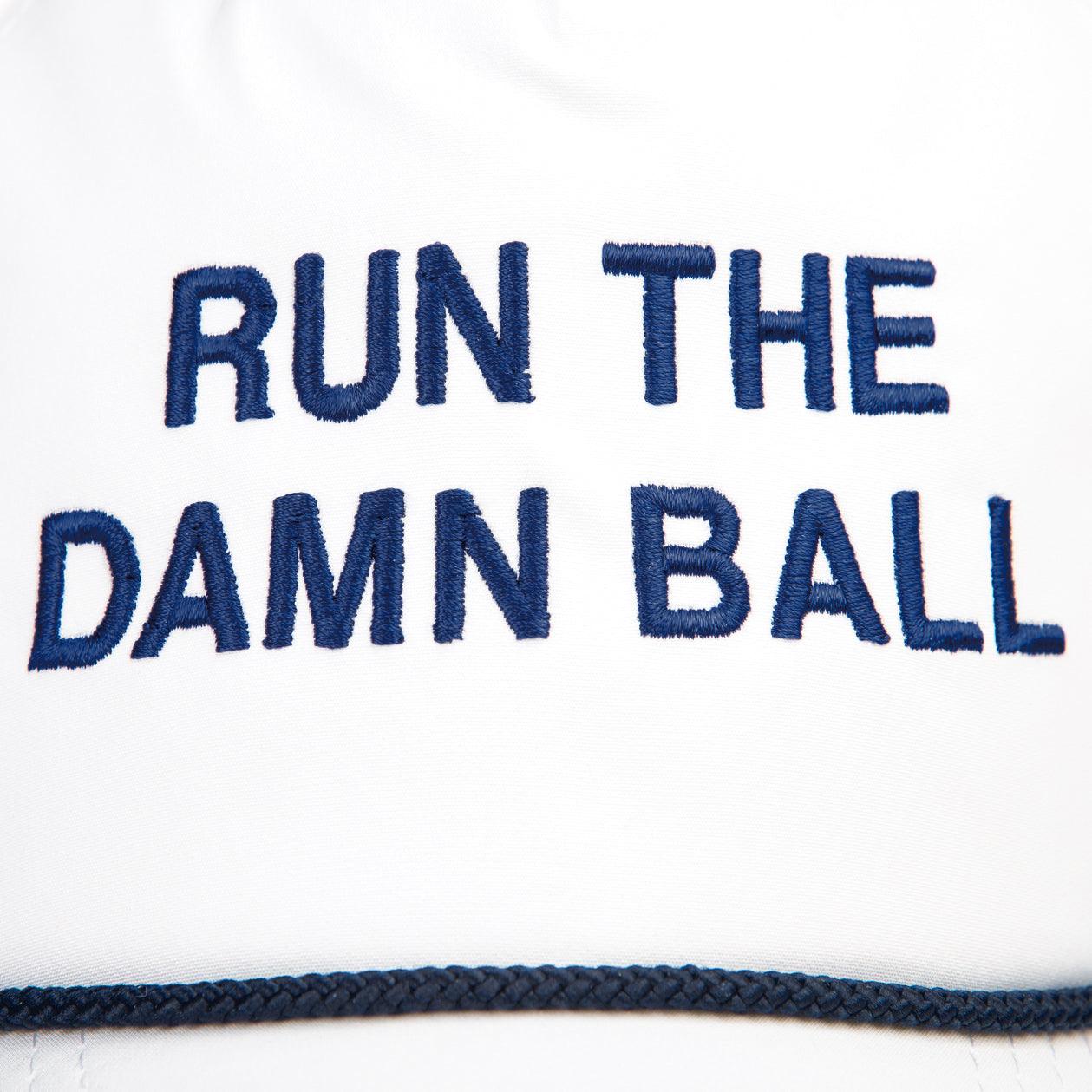 Run The Damn Ball Hat - White/Navy