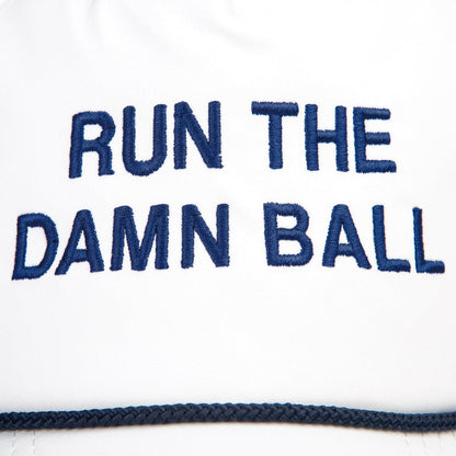 Run The Damn Ball Hat - White/Navy