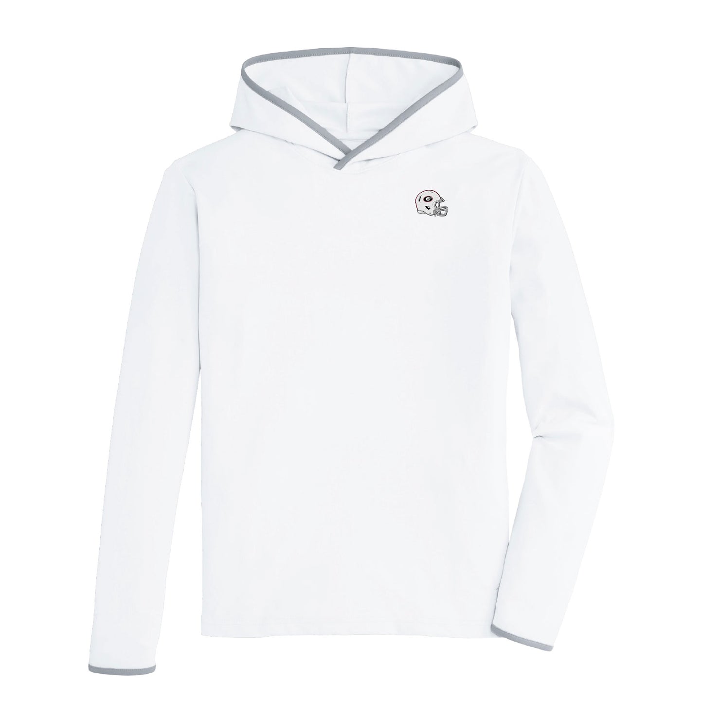 UGA Whiteout Helmet Brendon Performance Hoodie - White