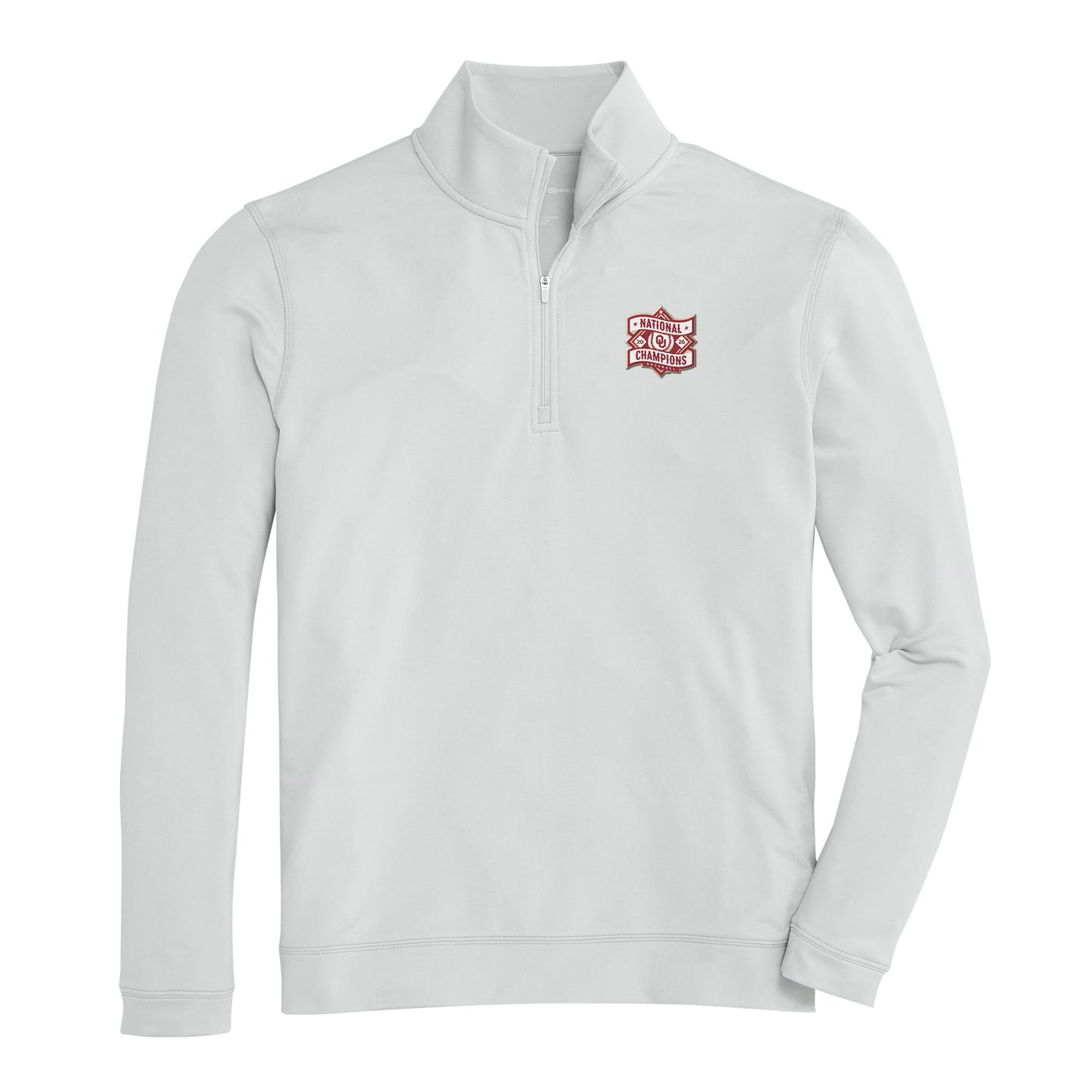 Oklahoma Baseball National Champions Flow Performance 1/4 Zip - Mirage Grey