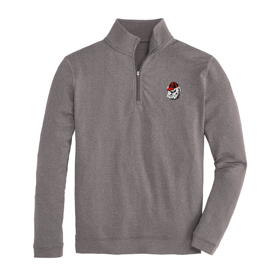UGA Vintage Bulldog Head Flow Performance 1/4 Zip - Black