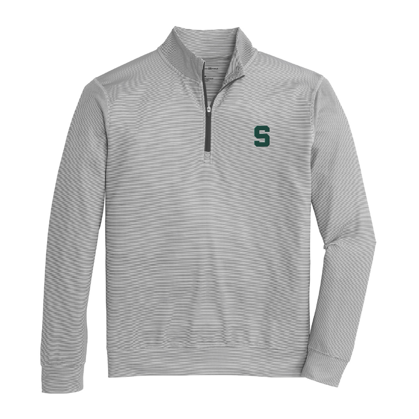 Michigan State Block S Hairline Stripe Printed Performance 1/4 Zip