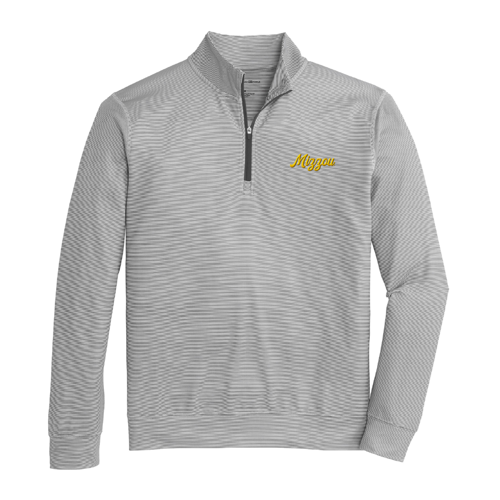 Missouri Script Mizzou Hairline Stripe Printed Performance 1/4 Zip ...