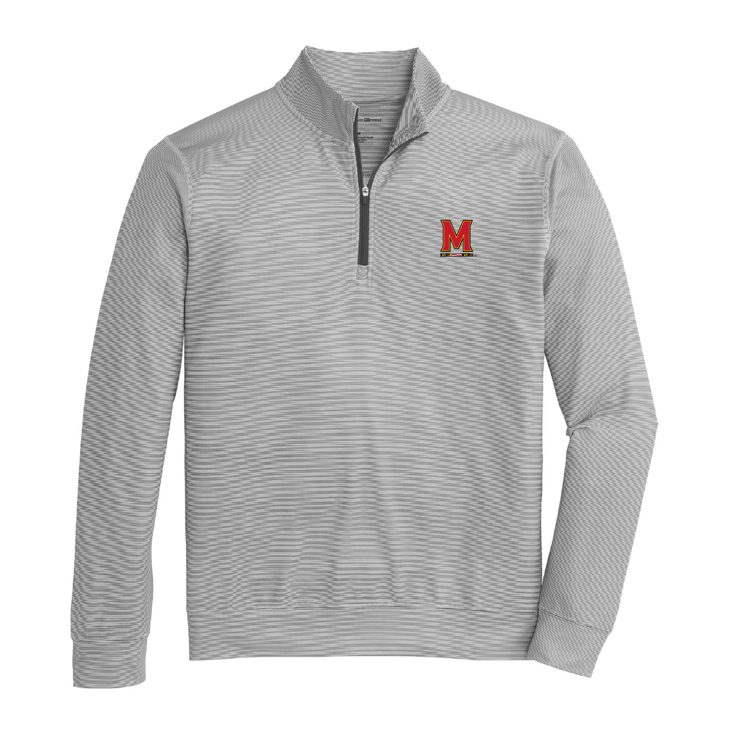 Maryland M Hairline Stripe Printed Performance 1/4 Zip