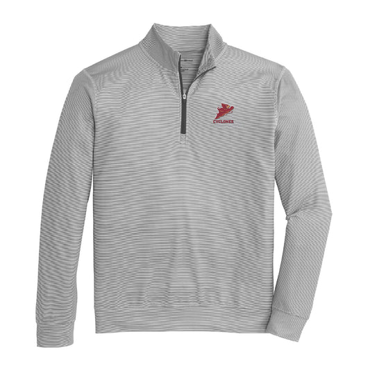 Iowa State Punching Cy Hairline Stripe Printed Performance 1/4 Zip
