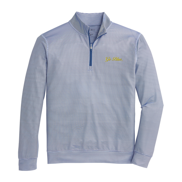 Michigan Go Blue Vintage Script Hairline Stripe Printed Performance 1 ...