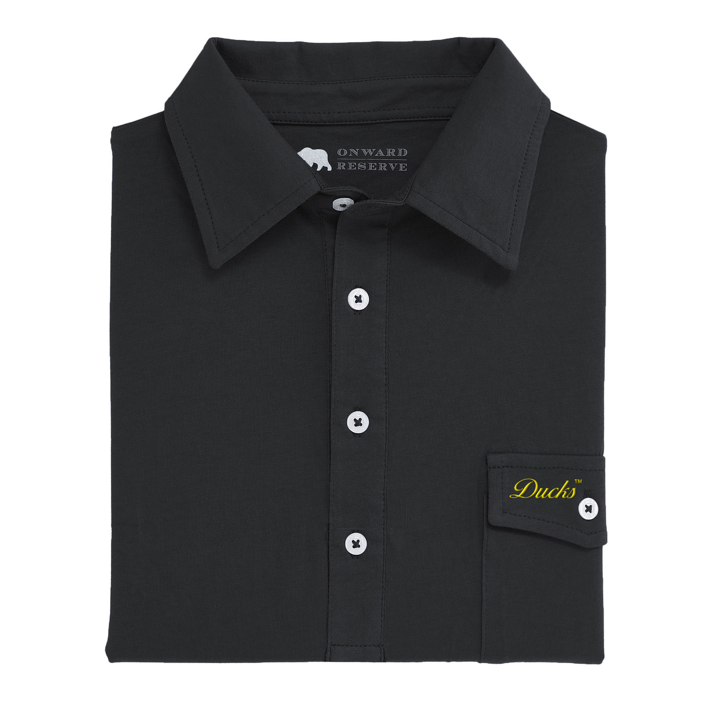 Oregon Ducks Vintage Script Old School Polo - Black