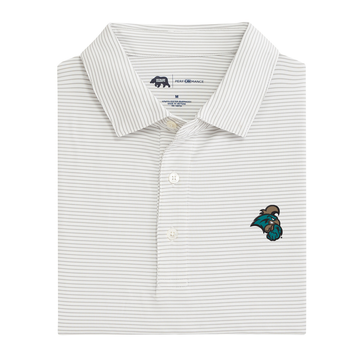 Coastal Carolina Birdie Stripe Performance Polo