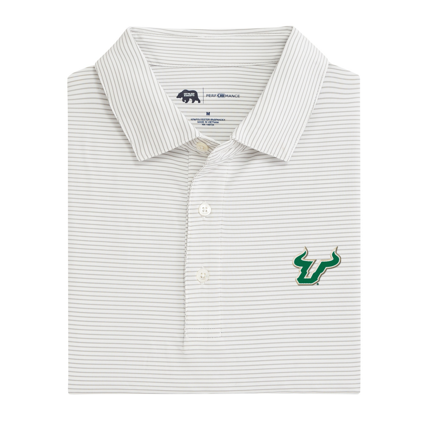 South Florida USF Birdie Stripe Performance Polo