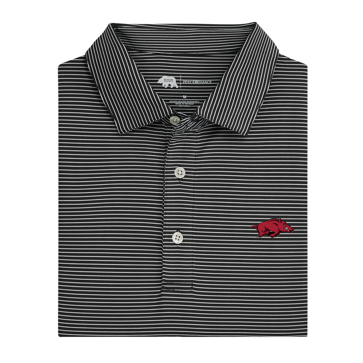 Arkansas Razorback Birdie Stripe Performance Polo