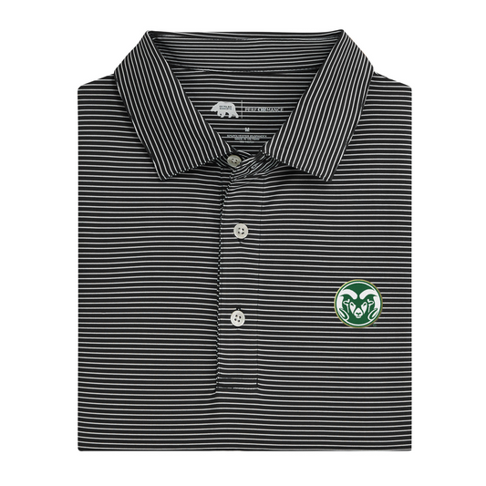 Colorado State Ram Birdie Stripe Performance Polo