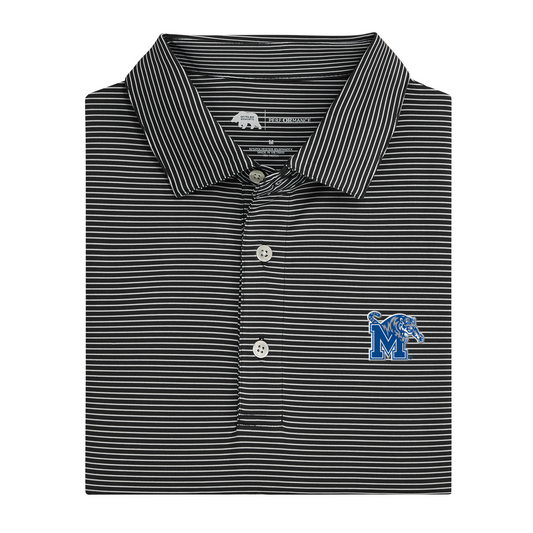 Memphis Tiger M Birdie Stripe Performance Polo