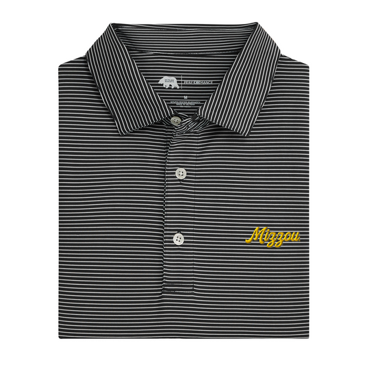 Missouri Script Mizzou Birdie Stripe Performance Polo