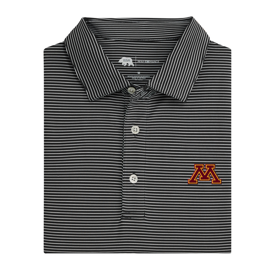 Minnesota Block M Birdie Stripe Performance Polo