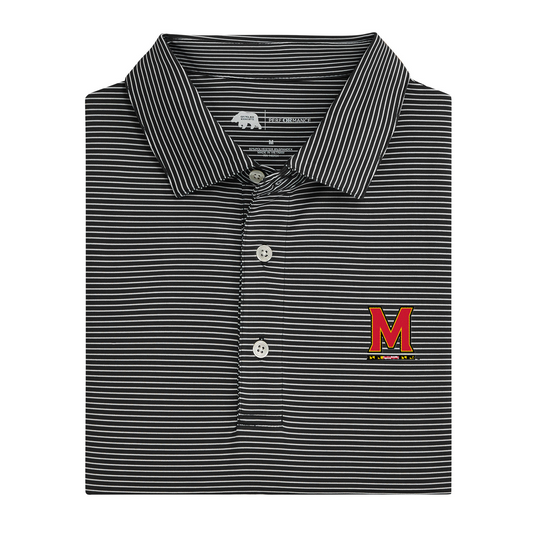 Maryland M Birdie Stripe Performance Polo