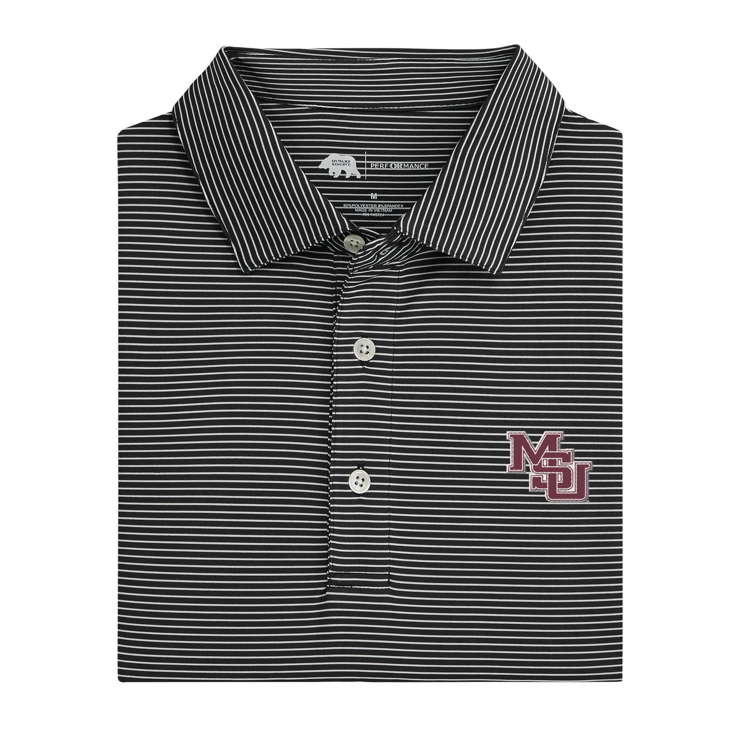 Mississippi State Vintage MSU Birdie Stripe Performance Polo