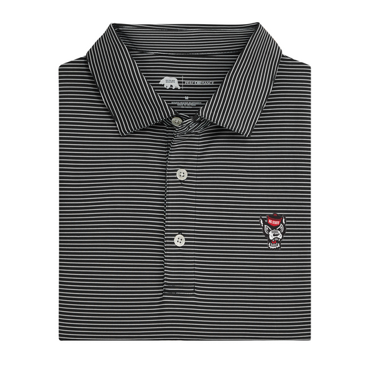 NC State Tuffy Head Birdie Stripe Performance Polo